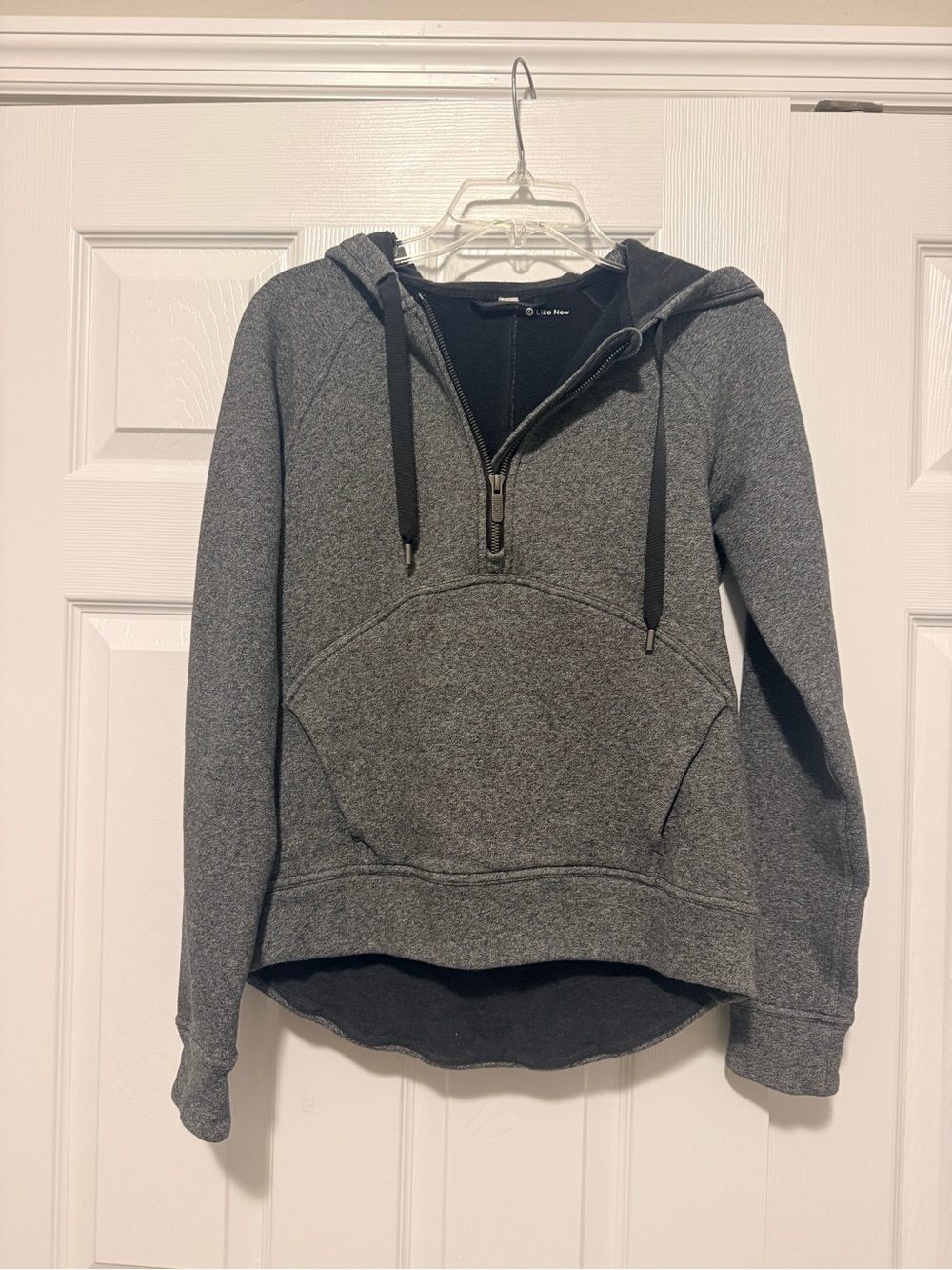 lululemon athletica Women's Charcoal Gray Half-Zip Hoodie Sweater